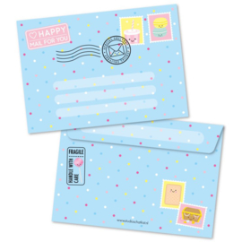 Envelop Happy Mail For You - blauw