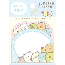 Speech bubble sticky notes | Sumikkogurashi Blue & Pink