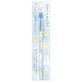 2B stacking pencil with eraser Sumikkogurashi | blue