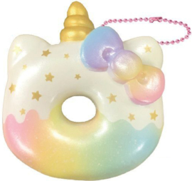 Hello Kitty Big Donut Unicorn squishy - goud