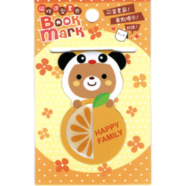 Magnetische boekenlegger Panda Bear & Orange