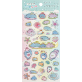 Glitter stickers Jinbesan and Sea Bunnies