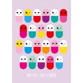 Postcard happy pills