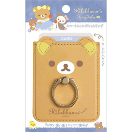 Rilakkuma's Fairy Tales smartphone ring with pass holder