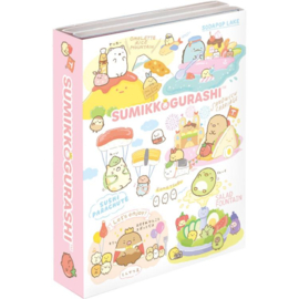 Memo set + erasers Sumikkogurashi Food Kingdom | pink