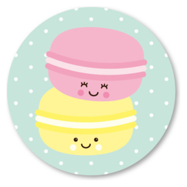5 ronde stickers | macarons