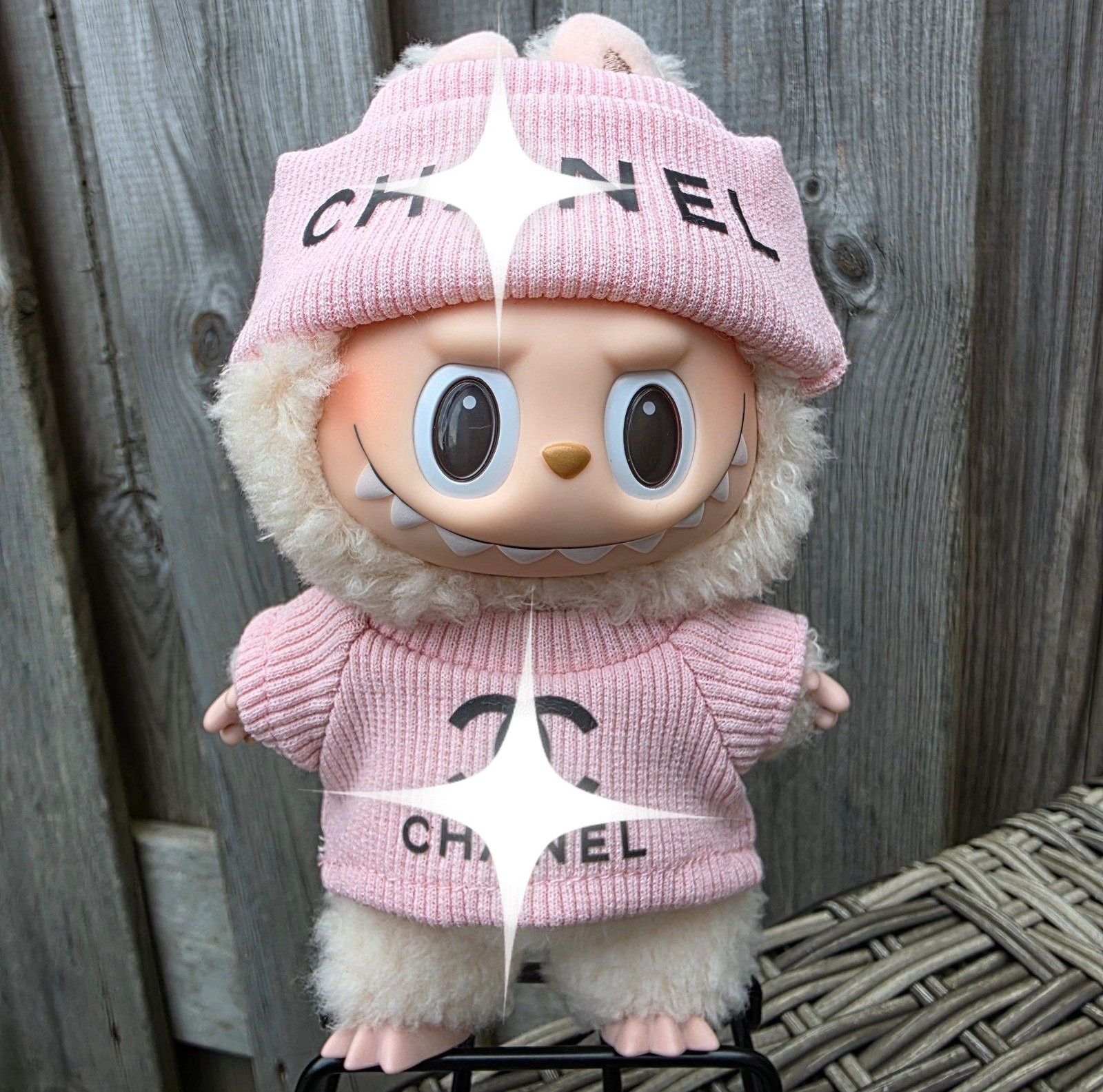 Labubu kleding set, kleren, outfit, roze