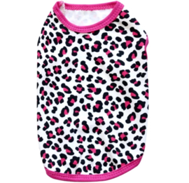 Mouwloos hondenshirt met luipaardprint | S,