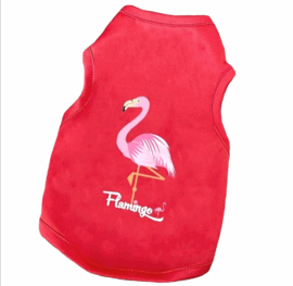 Hondenshirt Flamingo | rood | L