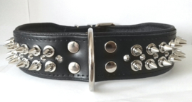 RAPTOR EXTREME leren honden halsband met spikes 79cm