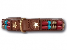 DOXTASY leren halsband Brown Fox 20mm