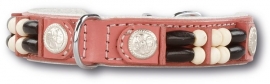 DOXTASY leren honden halsband Pink Eagle 15mm