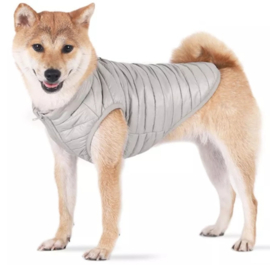 Mouwloze hondenjas / bodywarmer grijs | XS,M,XL