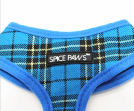 Hondenharnas SPICE PAWS | blauw geruit | S, L