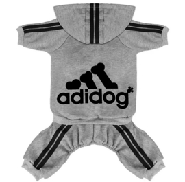 Adidog honden onesie grijs | S