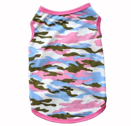 Mouwloos hondenshirt in camouflage print | XS, S