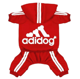 Adidog honden onesie rood | S, L, XL