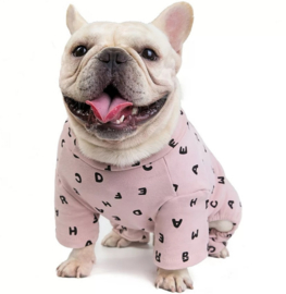 Honden Pyjama / Onesie roze | S
