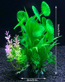 Kunstplant Aquarium groen met roze