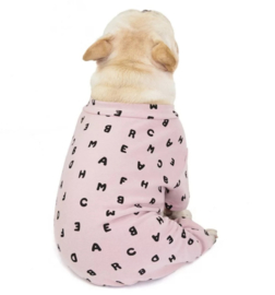 Honden Pyjama / Onesie roze | S