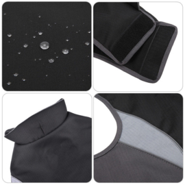 Waterproof outdoor hondenjas / regenjas | Zwart |  XL