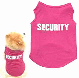 Hondenshirt SECURITY roze | XS, S