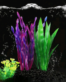 Aquarium kunstplant paars |14cm