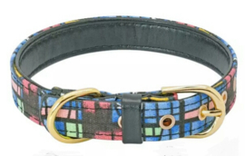 Honden halsband Indian style | Zwart/blauw