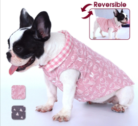 Pink plaid, honden bodywarmer | M, XL, XXL