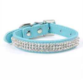 R04 - Honden halsband met strass | 20 - 27cm