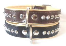 ELEGANCE leren halsband met studs