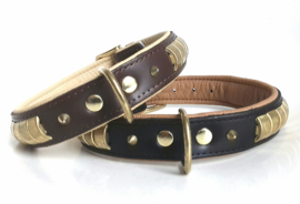 BONKAR Leren honden halsband met studs