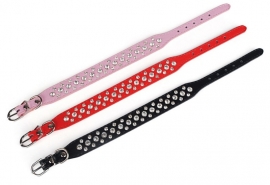 HB119 - Halsband strass, zwart 21-27cm