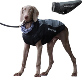 Regenjas voor grote hond | zwart/antraciet | 4XL,