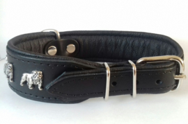 Leren halsband voor Engelse Bulldog