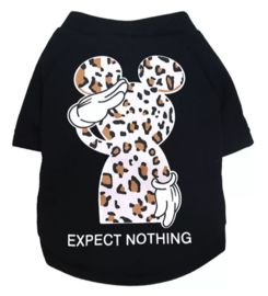 Hondentrui "expect nothing" | zwart | XS,S