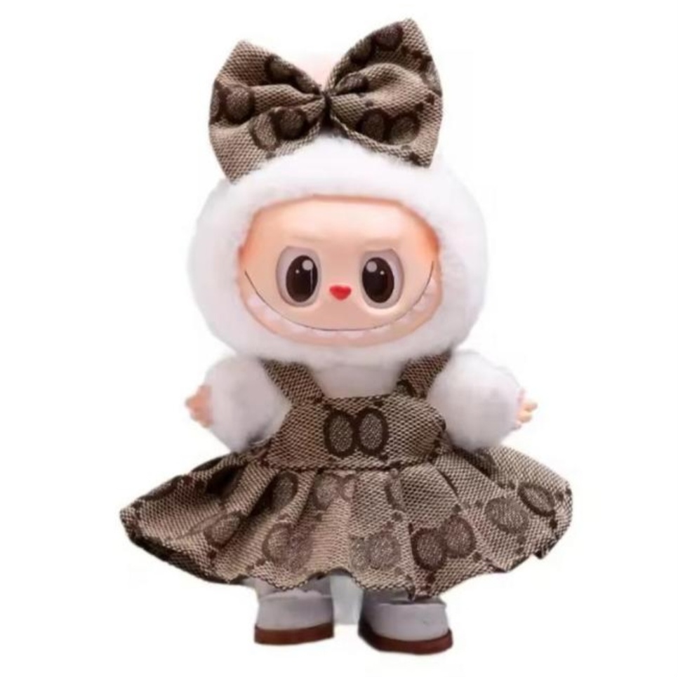 Labubu kleding set roze / bruin
