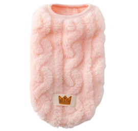 BULUO mouwloze hondentrui fleece | roze | XL