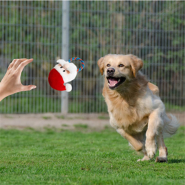 Kerstman hondenspeelgoed met pieper