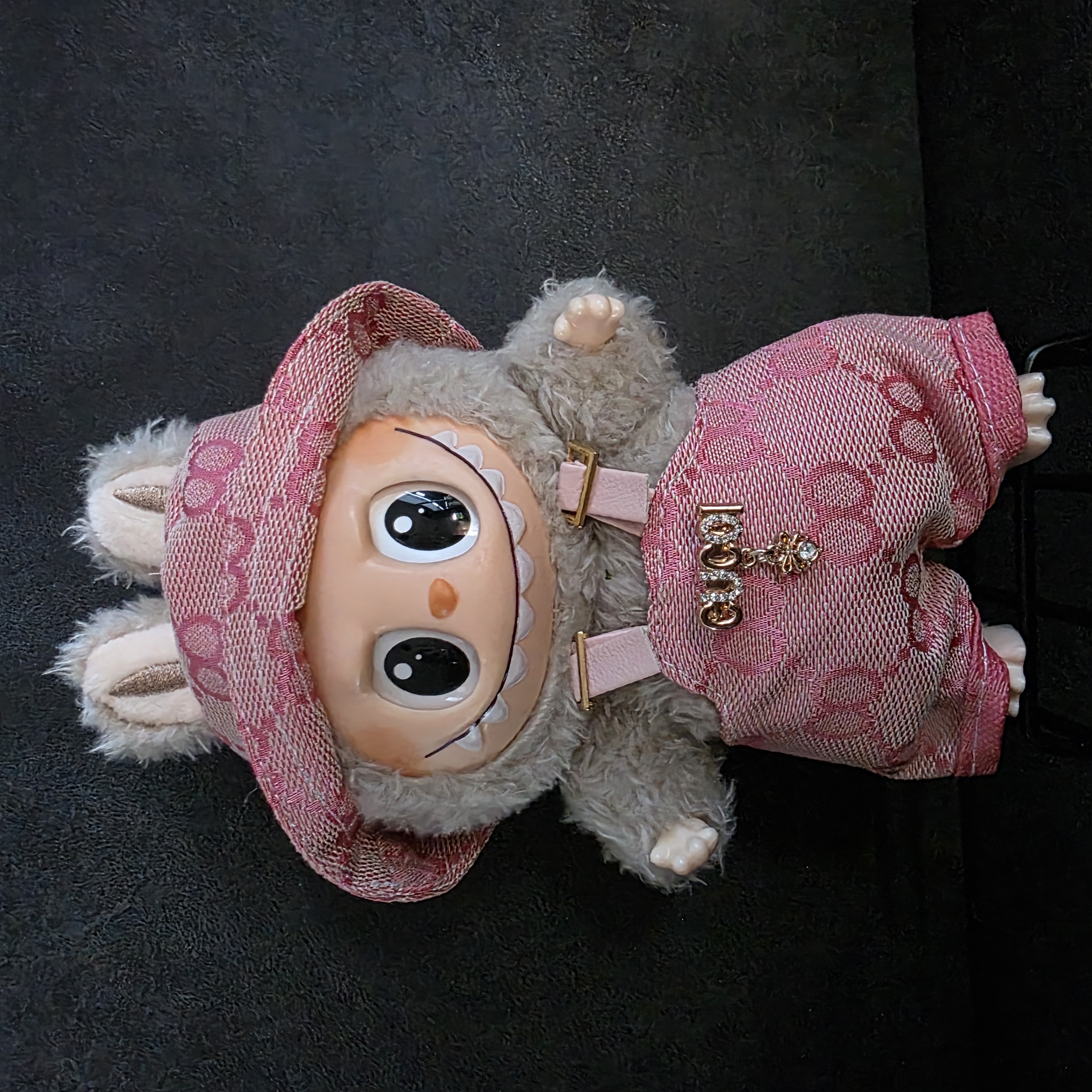 Labubu kleding set roze