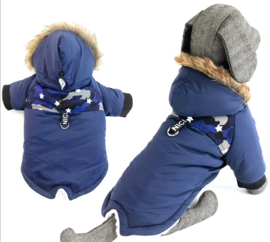 DRESSPET Stoere hondenjas / winterjas hond | blauw |S