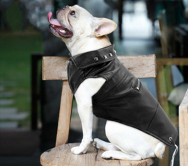 Leer-look honden jack regenjas | zwart | XS,M,L