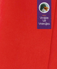 Lichtrood wolvilt 20 bij 90 cm