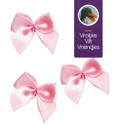 Strikjes licht roze 3 stuks