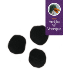 Pompons 7mm zwart
