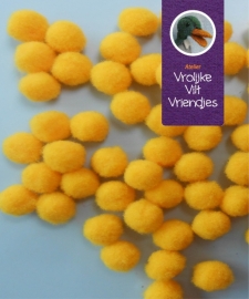 Pompons 7mm geel