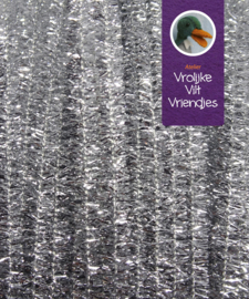 Glimmend chenille zilver