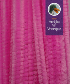 Chenilledraad  donker roze 