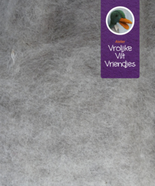 Kaardvlies wol lichtgrijs