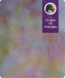 Handgeverfd  bloem pastel